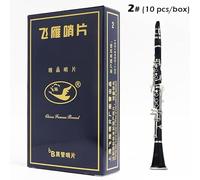 1 Box Natural Alto Sax Reeds Saxophone Reeds Bb Clarinet Reeds For Eb Alto Tenor Soprano Sax Bb Clarinet Classical popular Jazz Blues (1 Box(10pcs) Bb Clarinet -2#)