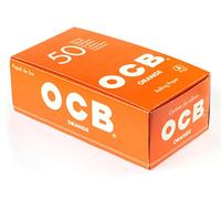 1 box - OCB ORANGE single wide rolling paper regular size 69mm - 2500 papers by B.O.C.