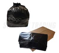 1 Box Of 200 Strong Black 140 Gauge Rubbish Bags