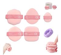 1 Box of 5 Makeup Puffs, Strawberry Cookie Quick Makeup Foundation Puff Set,Ultra-Soft Sponge for Wet/Dry, For Foundation, Blending, Concealer & Powder (1 Set)