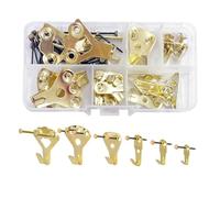 1 Box of 60PCS Picture Hooks, Heavy Duty Wall Hooks for Drywall, Picture Hooks, Earring Hooks, Hard Wall Hooks Set with Storage Box