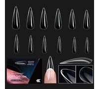 1 Box Press On Nails Clear False Tips Full Covers Stick On Soft Gels Tips Manicures Supplies For Salons