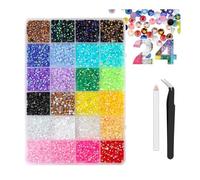1 Box Resin Flat Back Rhinestones for Nail Coating Art Decorations in 3mm 4mm 5mm 6mm Various Sizes 10000 Pills Resin Nails Rhinestones