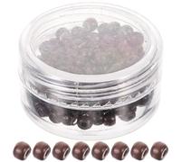 1 Box Silicone Hair Beads 2.5x1.5mm Brown Extension Rings | Dreadlock DIY Use, Party and Daily Life, Well-made Practical Accessory