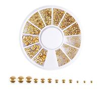 1 Box Silver Gold Rivets Geometry Charms Metal Art Studs Manicure Jewelry Decoration Art Fluorescent