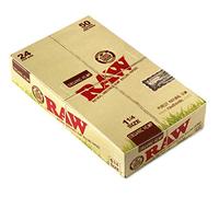 1 box x RAW ORGANIC Natural Unrefined rolling paper size 1 1/4-24 packs