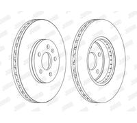 1 Brake Disc Front Vented Fits Audi A4 08-12