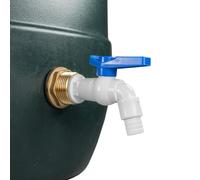 1" Brass Metal Lever Water Butt Replacement Tap with Quick Hosepipe Outlet - Durable Bib Tap for Garden Watering and Irrigation Systems (PVC Garden tap)