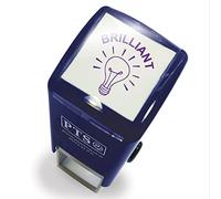 1 Brilliant Light Bulb Pre-inked Stamper Purple Ink Ready To Use 25mm Primary Teaching Services