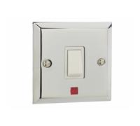 (1) British General Chrome Single Light Switch 1 Gang