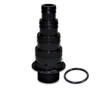 1” BSP 4-Stepped Hosetail (Black) - for Flexible Hose (20mm, 25mm, 32mm & 38mm ID) | Barbed Hose Fitting | Multi Hose Adaptor | Corrugated Pond Pipe