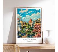 1 Buenos Aires Poster Argentina Poster Latin America Poster South America Poster Buenos Aires Pr A3 Poster on Canvas - Wall Art Home Decor Movie Poster Canvas Film Cinema Retro Vintage Cult Classic N