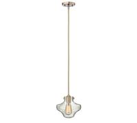 1 Bulb Ceiling Pendant Light Fitting Brushed Caramel LED E27 100W Bulb