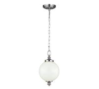 Loops 1 Bulb Ceiling Pendant Light Fitting Brushed Steel LED E27 60W Bulb in Metallics Loops Metallics