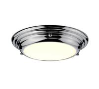 Polished Chrome 1 Bulb Flush Light For Bathrooms And Low Ceilings - 12W Led, Ip54 Rated