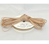 1 Bundle of 3mm x 10 metres Grosgrain Ribbed Ribbon Latte Light Beige Double Sided 3 mm 1/8"