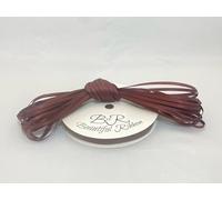1 Bundle of 3mm x 10 metres Satin Ribbon Chestnut Brown Double Sided 3 mm 1/8"