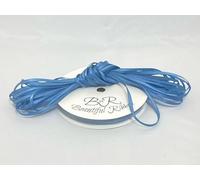 1 Bundle of 3mm x 10 metres Satin Ribbon Cornflower Light Blue Double Sided 3 mm 1/8"