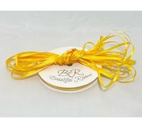 1 Bundle of 3mm x 10 metres Satin Ribbon Dark Marigold Yellow Double Sided 3 mm 1/8"
