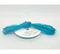 1 Bundle of 3mm x 10 metres Satin Ribbon Dark Turquoise Green Double Sided 3 mm 1/8"