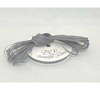 1 Bundle of 3mm x 10 metres Satin Ribbon Gunmetal Grey Dark Silver Double Sided Gun Metal 3 mm 1/8"