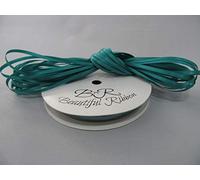 1 Bundle of 3mm x 10 metres Satin Ribbon Jade Dark Green Double Sided 3 mm
