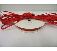 1 Bundle of 3mm x 10 metres Satin Ribbon RED Double Sided