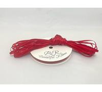 1 Bundle of 3mm x 10 metres Satin Ribbon Ruby Dark Red Double Sided 3 mm 1/8"