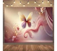 1 butterfly elegant dancing background banner suitable for birthdays holidays parties multiple sizes to choose from