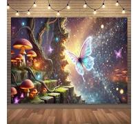 1 Butterfly Wall Breaking Magic World Background Fabric Background Decoration Room and Photo Studio Prop - Multipurpose 250x180CM
