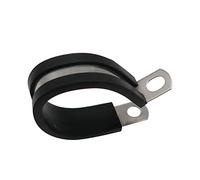 1" Cable Clamp Stainless Steel Insulated Rubber Cushioned - Cable Clamp, Pipe Clamp, Hose Clip, Line Clamp and Wire Clamp (12 Pack)