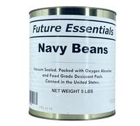 1 Can of Future Essentials Small White (Navy) Beans, Dried, #10 Can, 5 lbs Net Weight