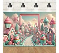 1 candy paradise fairy tale world tapestry, classic wall decoration, suitable for warm home decoration, gold decoration 210X150cm