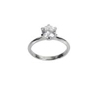 1 Carat Brilliant Cut Moissanite Engagement Ring | 925 Sterling Silver | Handmade Ethical Luxury Ring | Minimal Classic Solitaire Design | Elegant Timeless Jewelry | Available in Sizes 5 1/2
