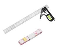 1 Carpentry Square, 1 Soft Square, Adjustable Square, Woodworking Measuring Ruler, Woodworking Tool Ruler, Combination Square Ruler