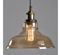1 Ceiling Llight Modern Vintage Big Glass Bell Pendant Lights Edison Glass Ceiling Lamps Modern Lighting Cord Length 1.2m Adjustable Height Fixture (B)