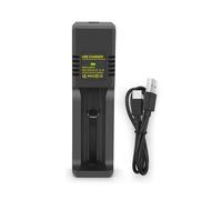 1-Channel USB Battery Charging Adapter With LED Light For 4.2V 3.7V 18650 14500 16340 26650 Rechargeable Batteries