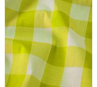 1" Checked Squares Polycotton Gingham Fabric Check Material Soft Dress Crafts Uniforms Table Cloth Bunting | 44" - 112 cm Wide (Yellow, Per Metre)