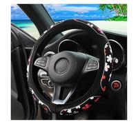 1 Cherry Blossom Spider Web Red And White Flower Automotive Supplies Steering Wheel Cover Without Inner Ring Fits 14.5-15 Inches Steering Wheel Cover(Red white flower)