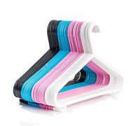 1 Click Buy (40 PACK) Kids Multi-Colour Hangers Children's Clothes Plastic Coat Hangers