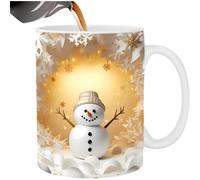 (1) Coffee Cup, Christmas Mugs, Ceramic Mug, Cute Christmas Theme Cartoon Drinking Mug, Funny 3D Design Ceramic Cup with Handle for Festive Drinkware