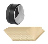 1 Coffee Machine Accessory, 40 Coffee Filters, Espresso Dispensing Tool, Coffee Tamper, Coffee Grounds Press, Removable Filter, Espresso Tool Set