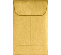 #1 Coin Envelopes (2 1/4 x 3 1/2) Gold Metallic (250 Qty.) | Perfect for Weddings, Parties & Place Cards | Fits Small Parts, Stamps, Jewelry, Seeds | Mini/Crafting Envelopes | 80lb Text Paper