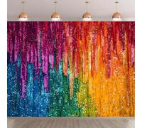 1 colorful flashing background banner - vibrant Brazilian carnival theme, 350x230cm