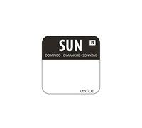 1" Colour Coded Black Sunday Food Safety Day Labels Food Rotation System Catering Hygiene Home Kitchen Restaurant Storage Sunday - Black. 1000 labels per roll