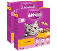 1+ Complete Dry With Chicken 800g x Pack of 2 - Formulated With Balanced Minerals to Support Lower Urinary Tract Health - Chicken Cat Food With Zinc, Essential for a Healthy Skin and Coat