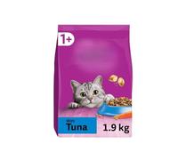 1+ Complete Dry With Tuna 1.9kg - Dry Cat Food Formulated With Balanced Minerals To Support Lower Urinary Tract Health. Tuna Cat Food With Vitamin A Essential For A Strong And Clear Vision