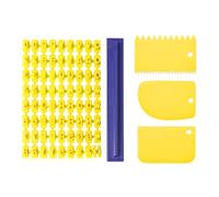 1 Cookie Stamp Mold, 3 Scrapers, Alphanumeric Stamp, Embossing Tool, Fondant, Cookie Stamp, Fondant Cutting Mold, Baking Tools