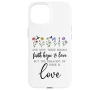 1 Corinthians 13:13 Bible Verse Christian Faith Hope Love Case for iPhone 15