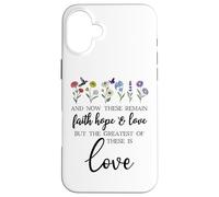 1 Corinthians 13:13 Bible Verse Christian Faith Hope Love Case for iPhone 16 Plus